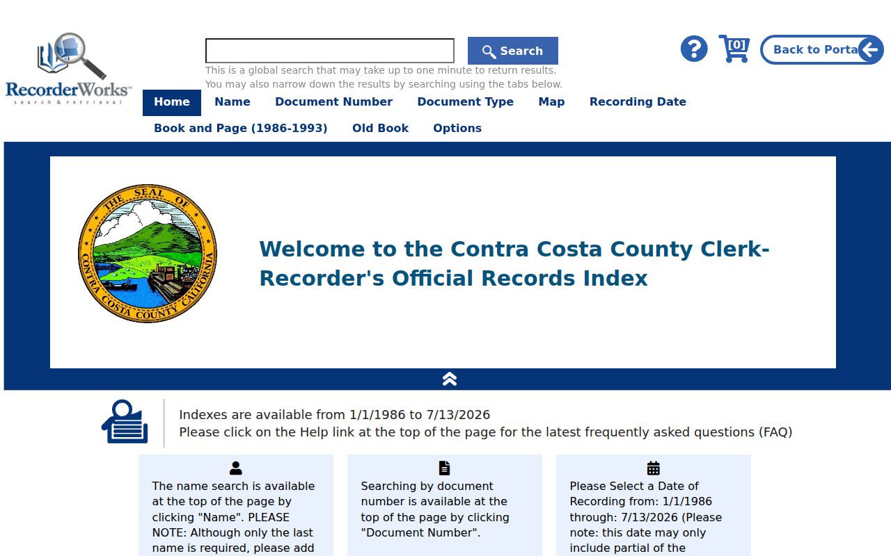 San Ramon people search in the Contra Costa RecorderWorks records index