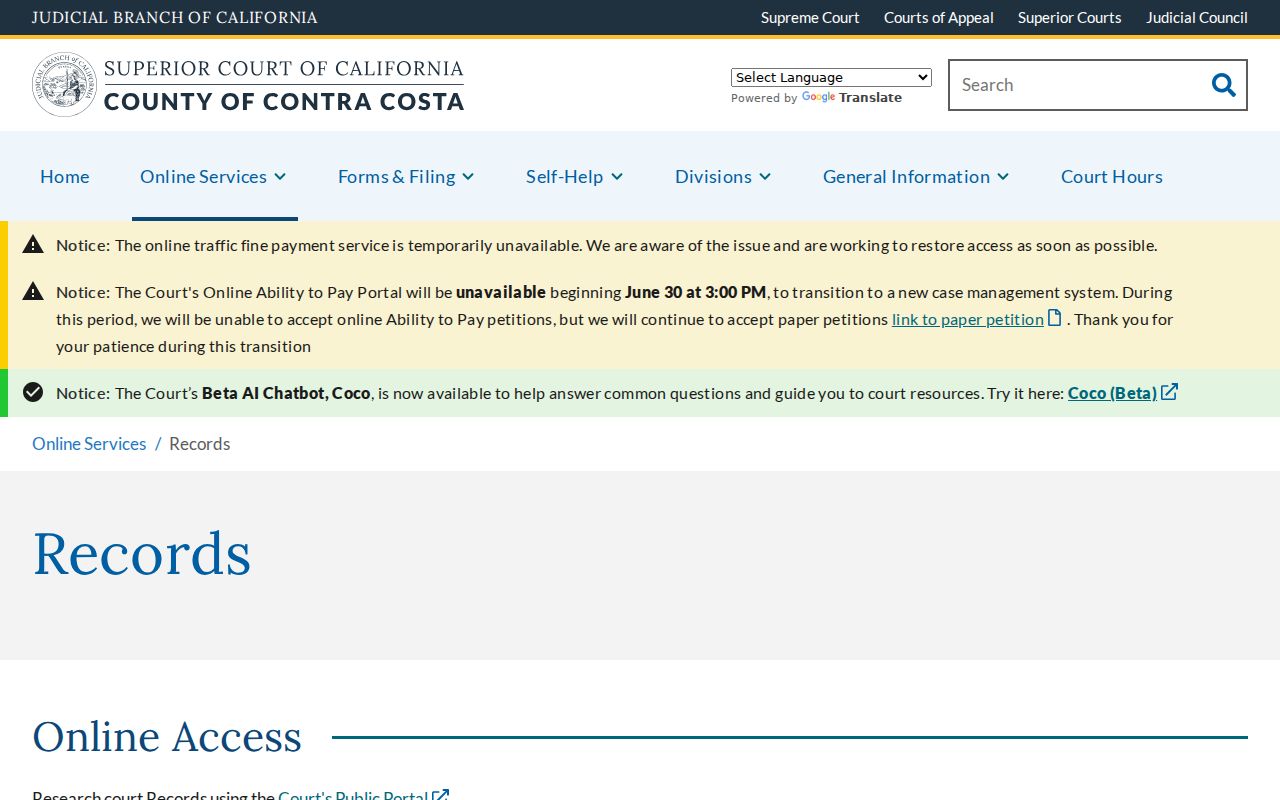 San Ramon people search using Contra Costa court records access