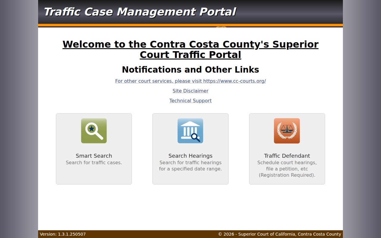 Contra Costa court portal for San Ramon public records